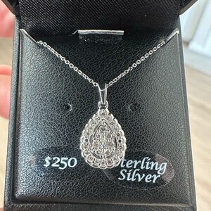 Sterling Silver Teardrop Pendant Necklace
